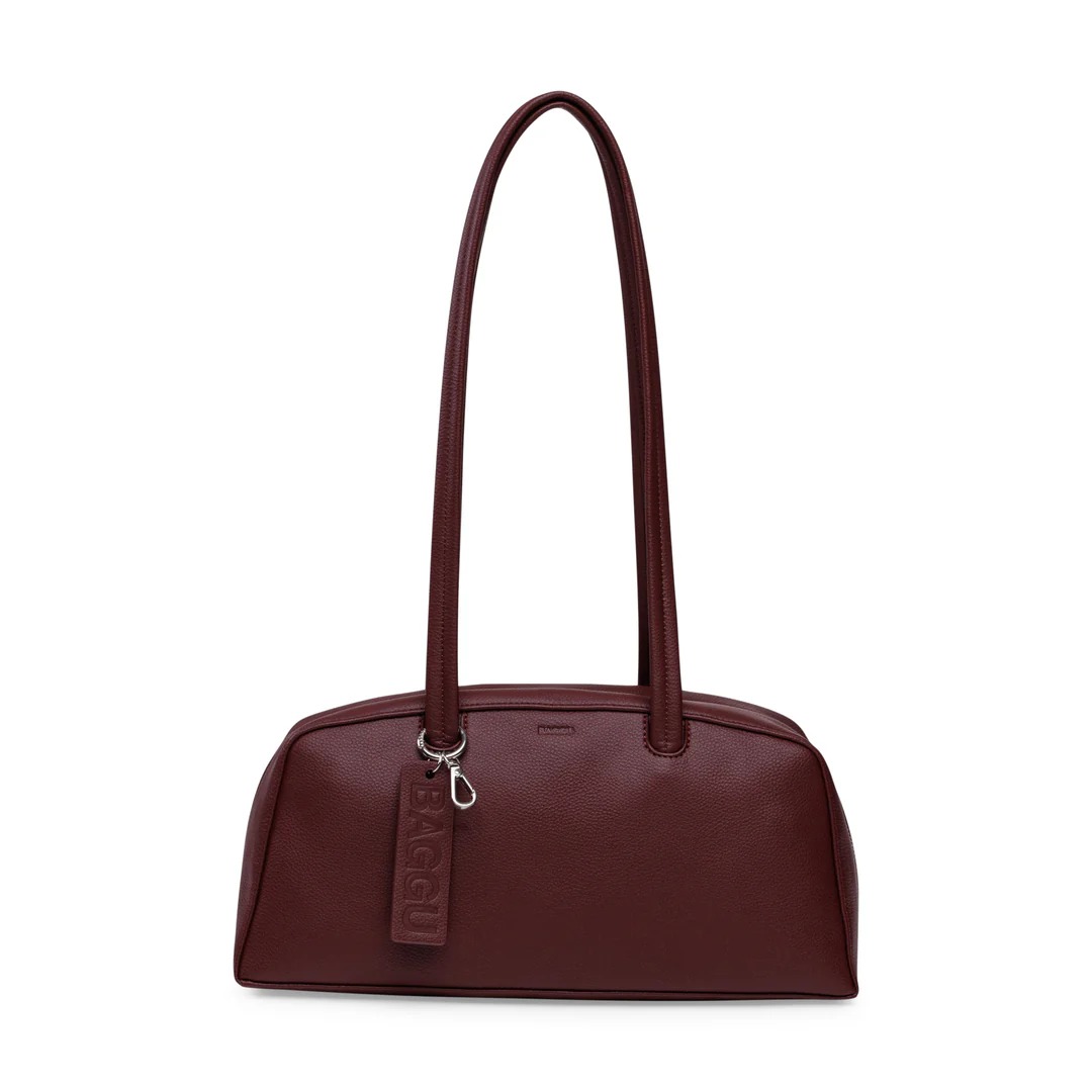 BAGGU CORPORATION, Baggu Recycled Leather Bowler Bag - Mahogany