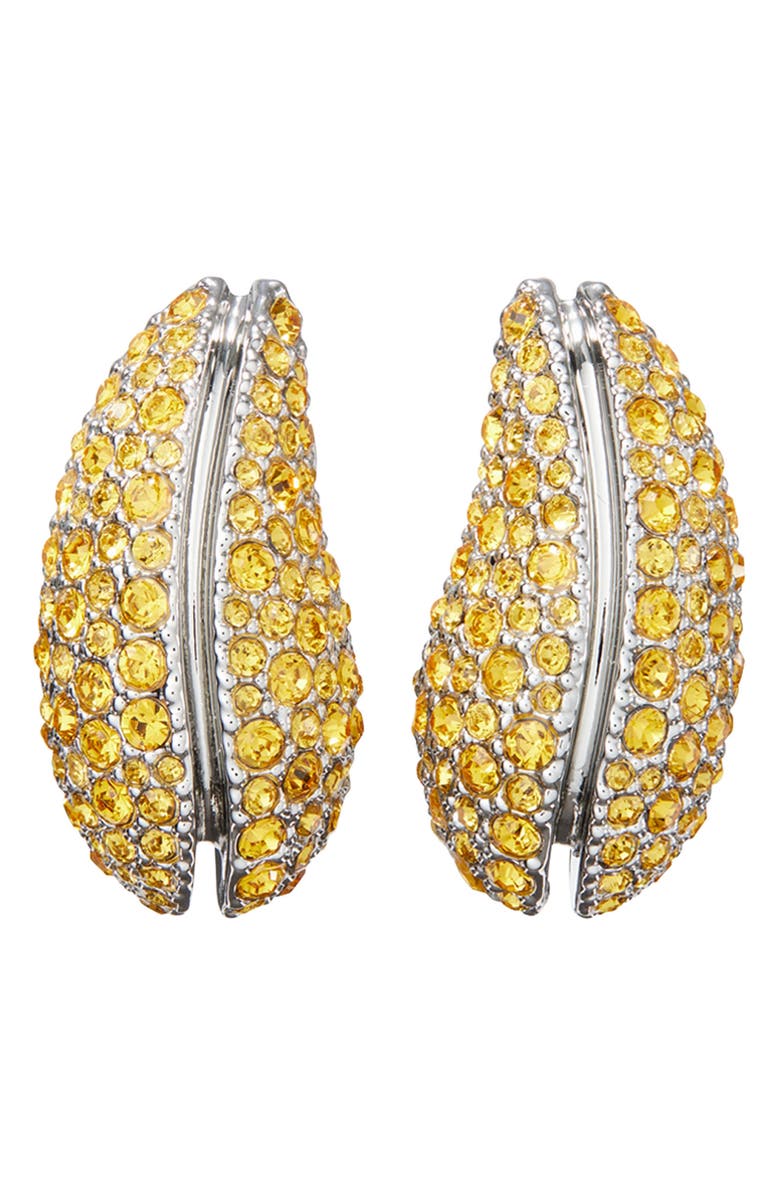 pave wave drop earrings