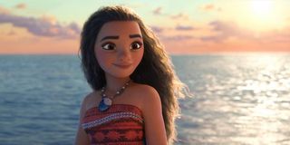 Auli'i Cravalho as Moana in the 2016 animated disney princess film