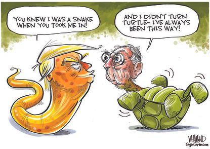 Political Cartoon U.S. Trump McConnell