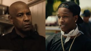 Side by side of Denzel Washington in Equalizer 3 and ASAP Rocky in Dope.