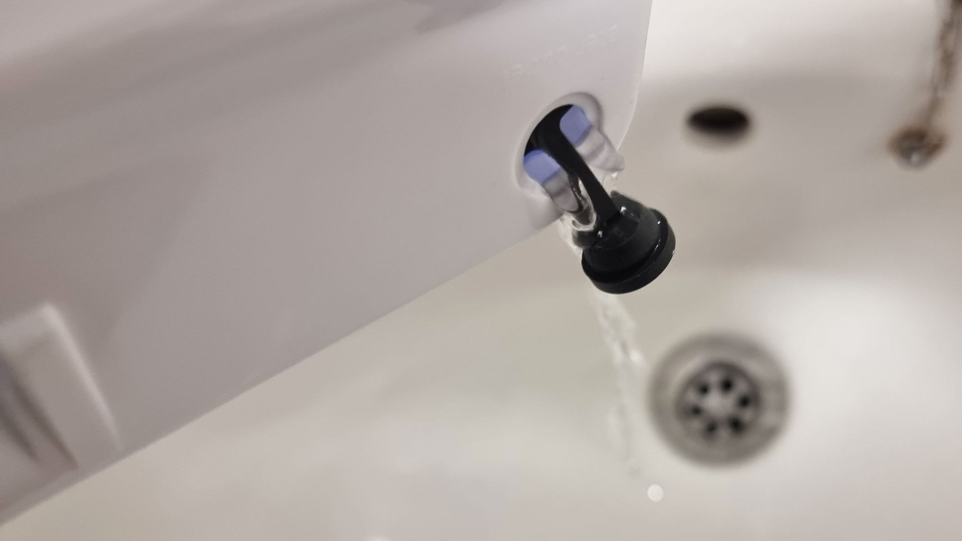 ProBreeze Mini Dehumidifier being tested by our reviewer.