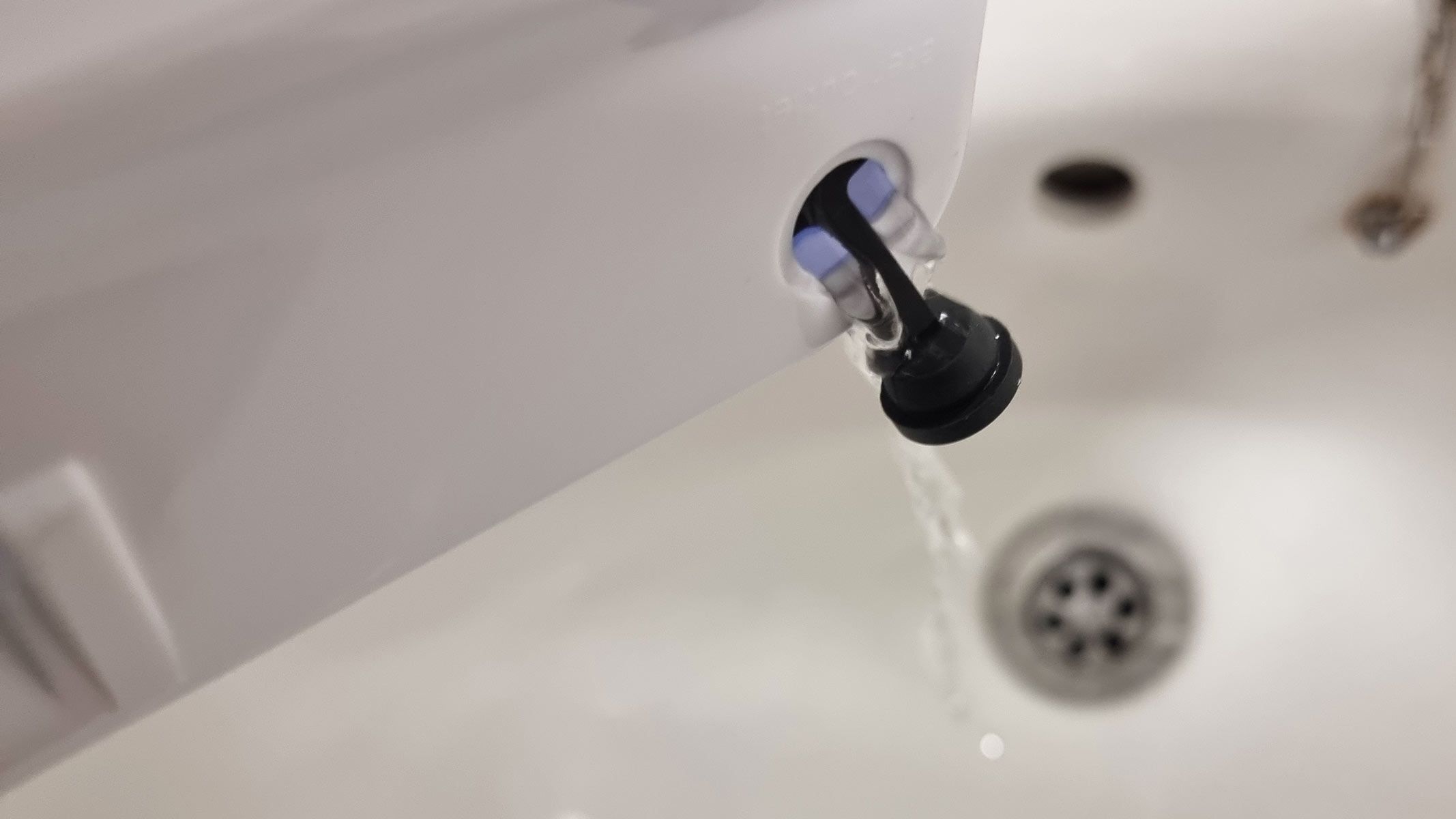 ProBreeze Mini Dehumidifier being tested by our reviewer.