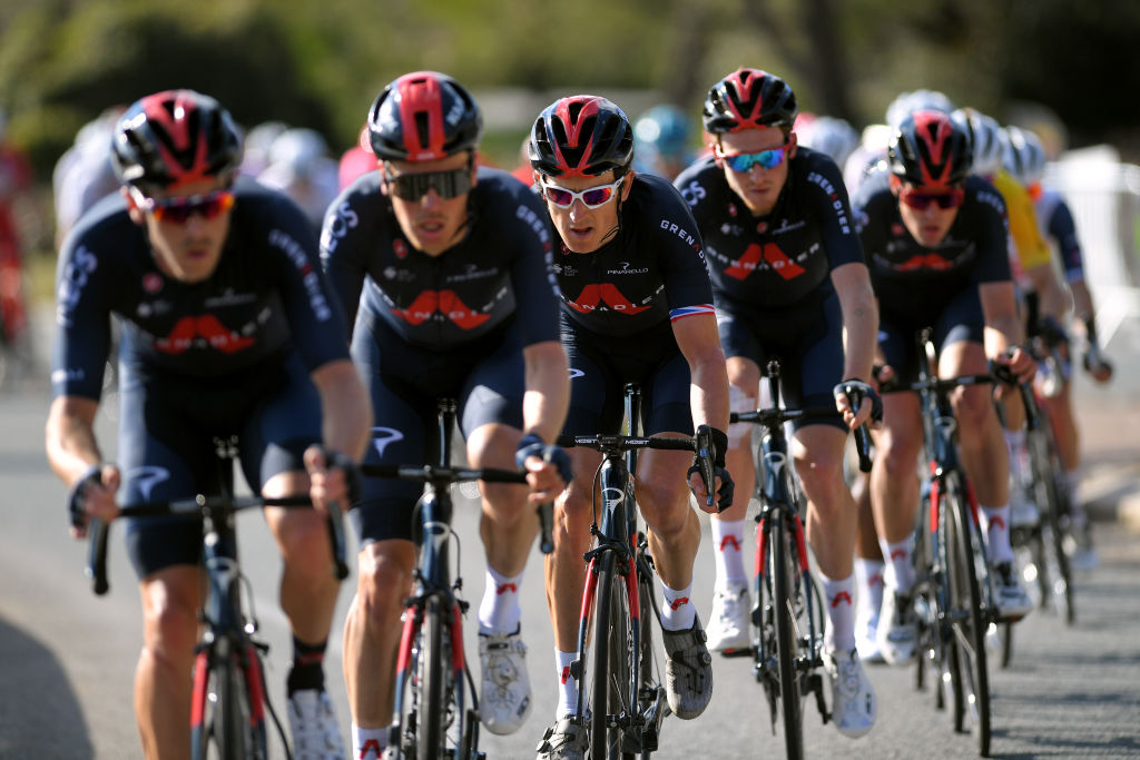 FAYENCE FRANCE FEBRUARY 20 Geraint Thomas of United Kingdom and Team INEOS Grenadiers during the 53rd Tour Des Alpes Maritimes Et Du Var Stage 2 a 1689km stage from Fayence to Fayence 357m letour0683 on February 20 2021 in Fayence France Photo by Luc ClaessenGetty Images