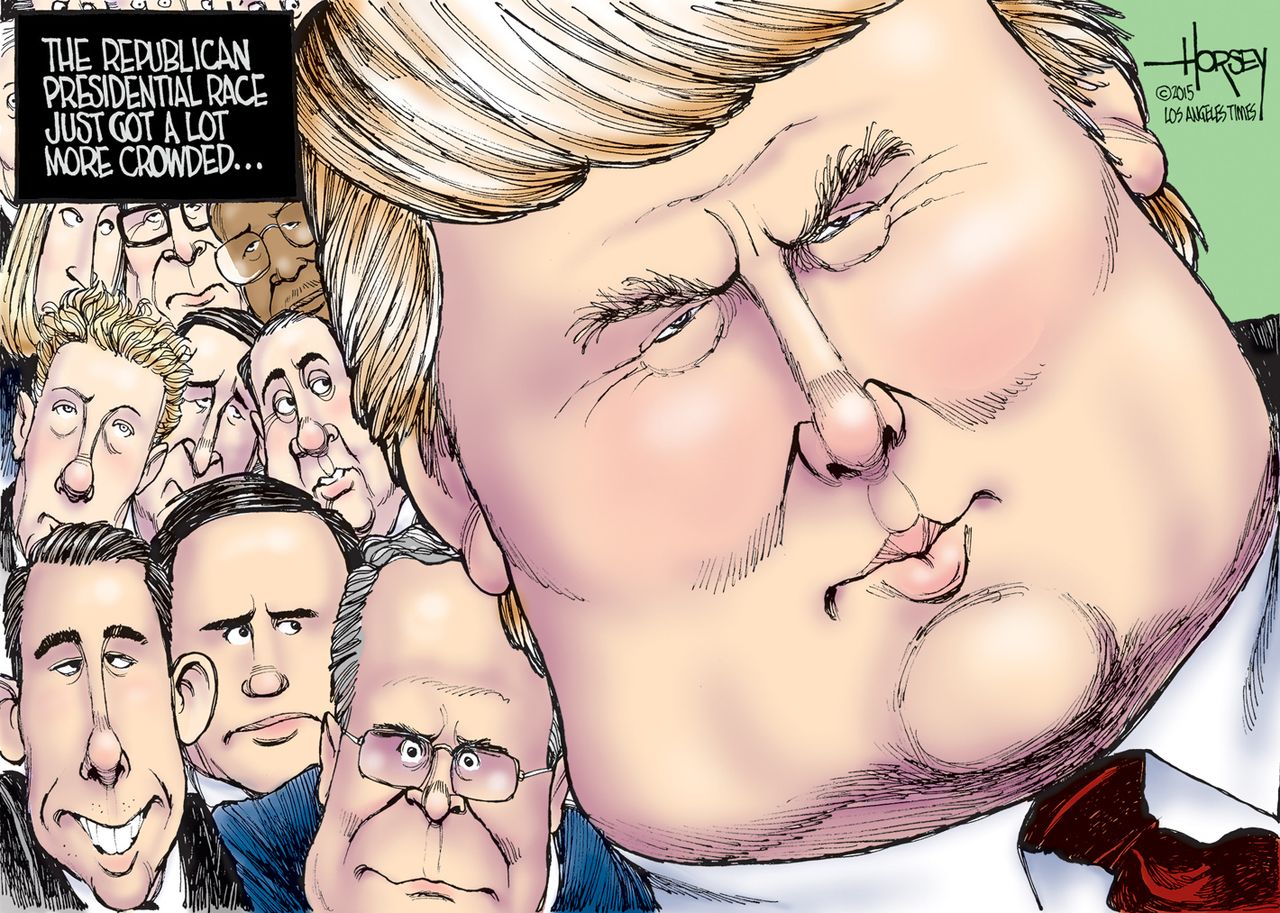 Political cartoon U.S. GOP 2016 Trump