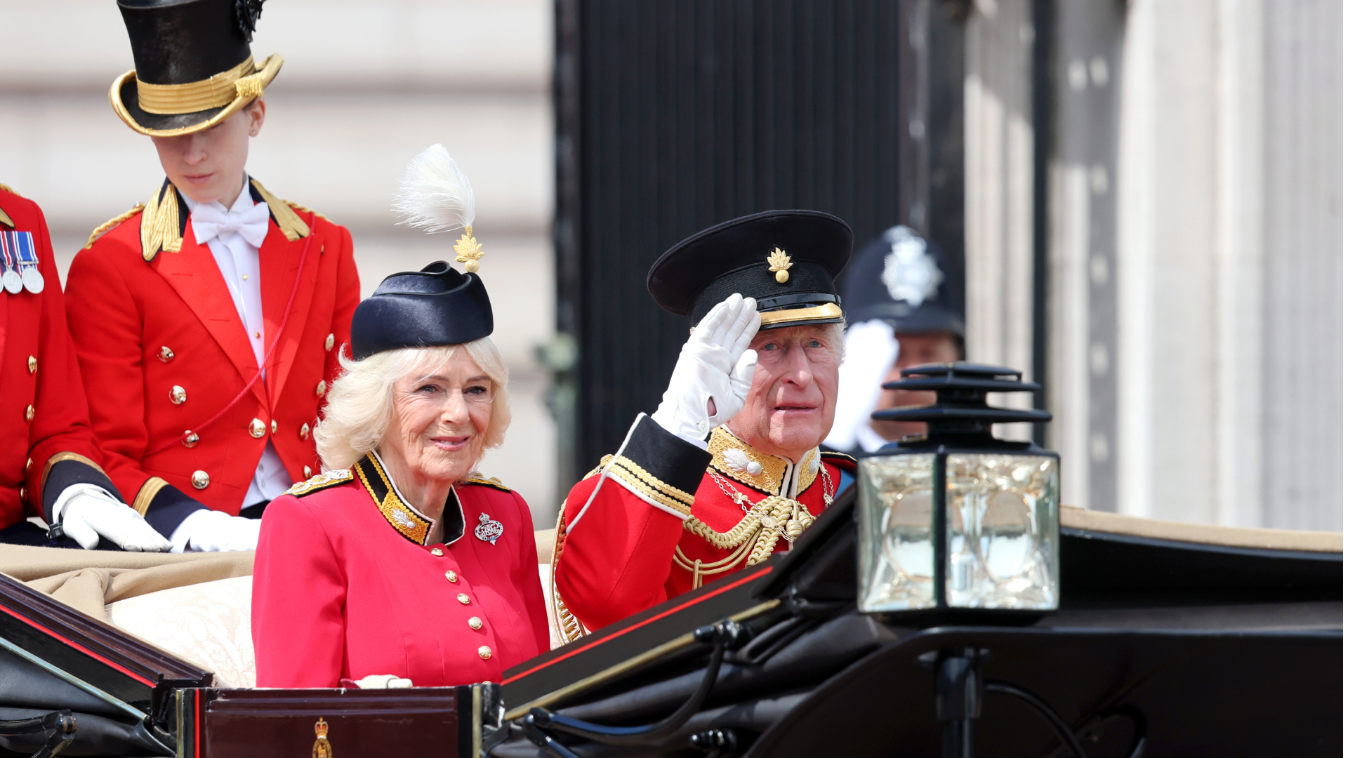 Queen Camilla trooping hat