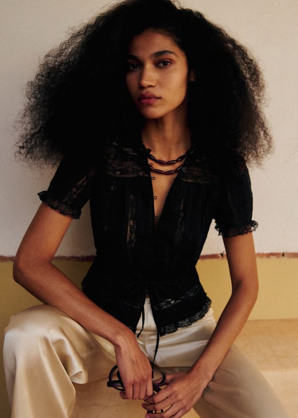 Shenali Shirt - Black - Organic Cotton - S&amp;eacute;zane