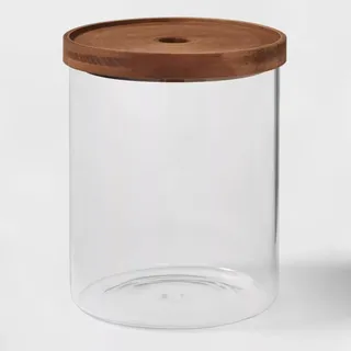 105oz Glass Storage Canister With Wood Lid - Threshold™