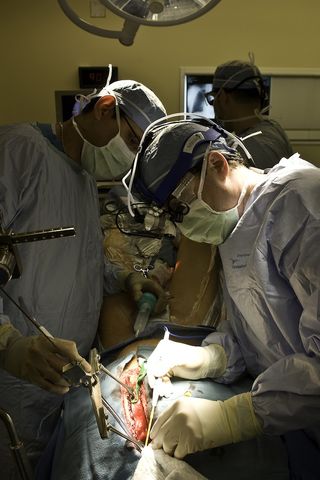 live open-heart surgery