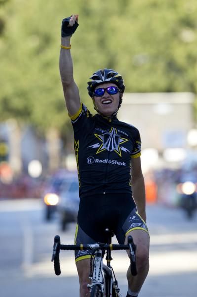Ben King (Trek-Livestong) soloed for almost half the race to win the US Pro title.