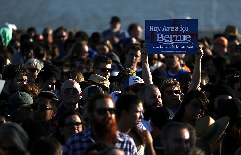 Sanders supporters sue in California. 