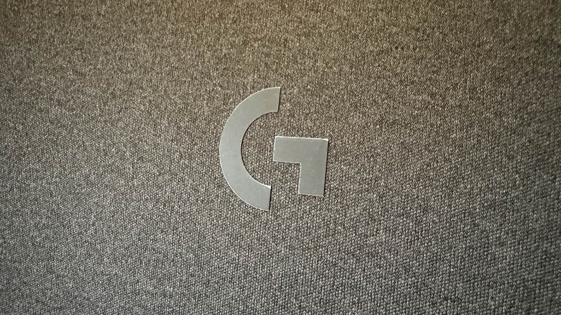 An embossed 'G' on the back rest of the 'gaming' version of the Herman Miller Embody.