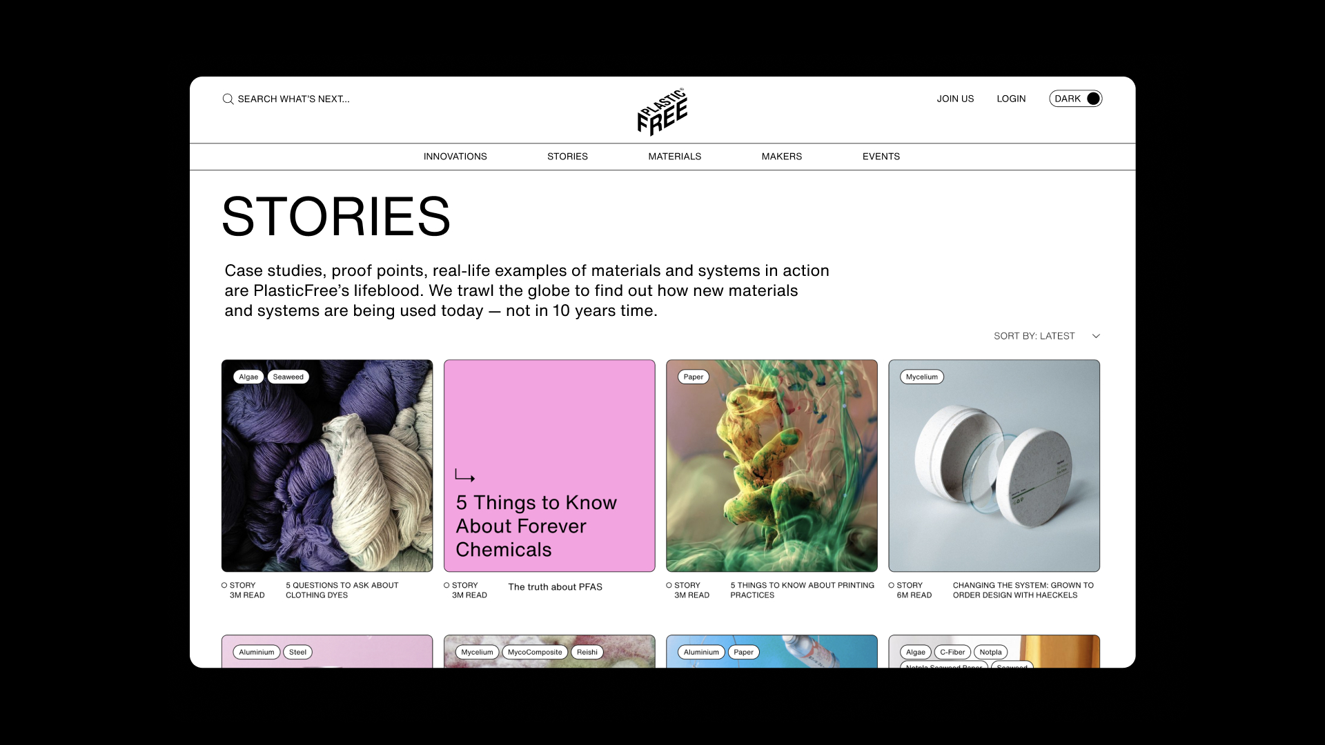 Plastic Free website interface