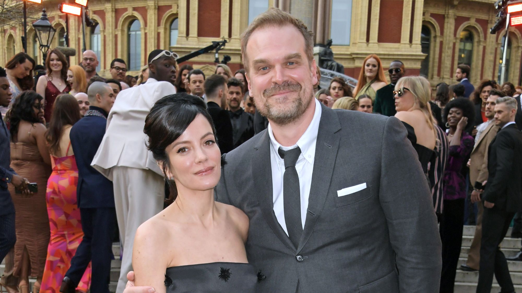 Lily Allen and David Harbour at the Olivier Awards