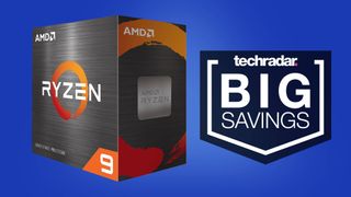 an AMD Ryzen 9 5950X silver and orange box
