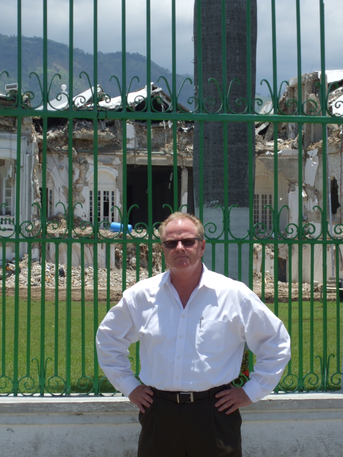 SWS CEO George Dickson in post-earthquake Haiti.