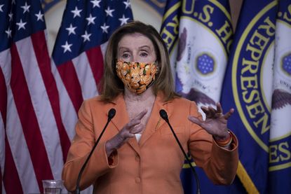 Nancy Pelosi talks about a potential coronavirus relief package 