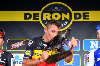 Philippe Gilbert (Quick-Step Floors) kisses the trophy