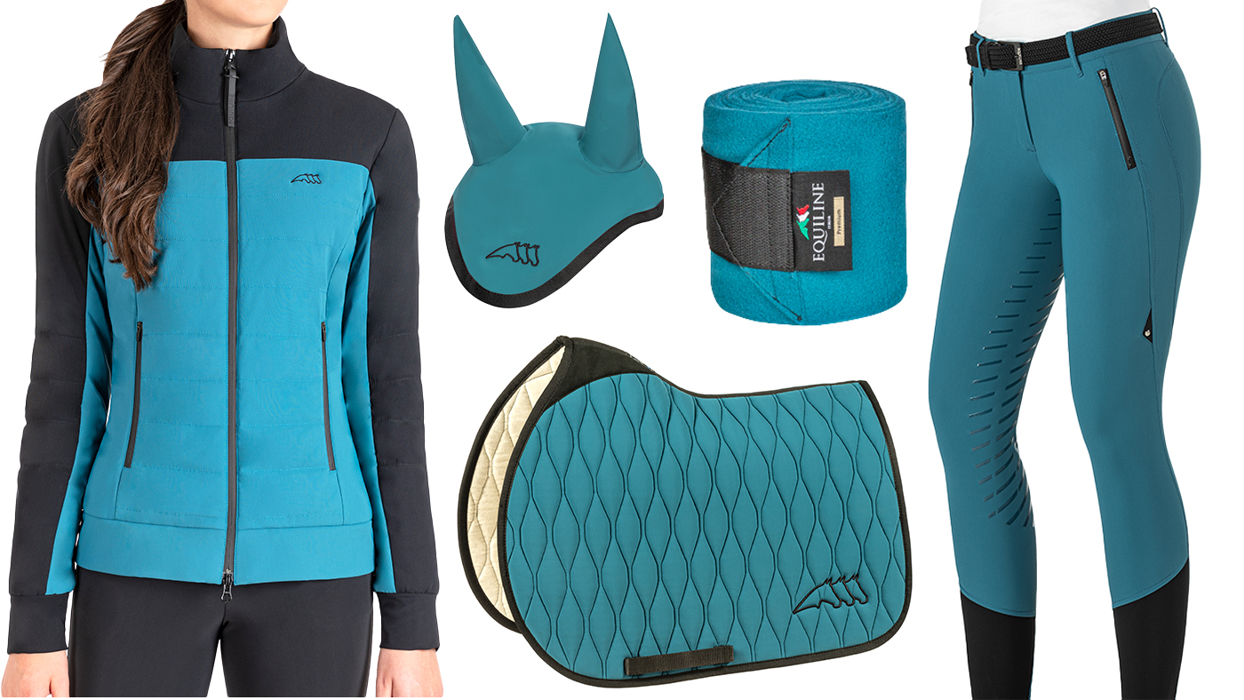 Equiline teal matchy-matchy set