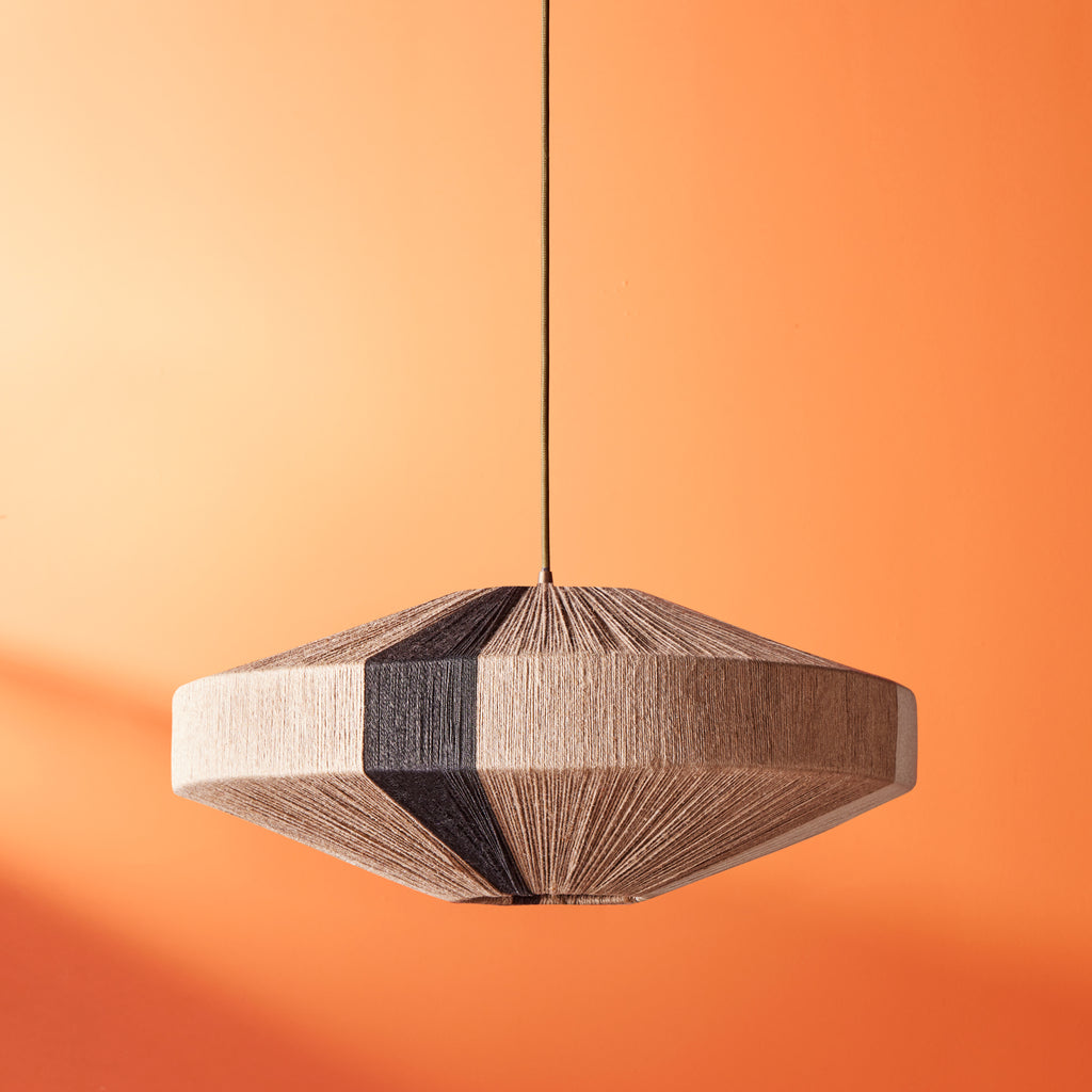 Harlequin Pendant in Natural, Black and White