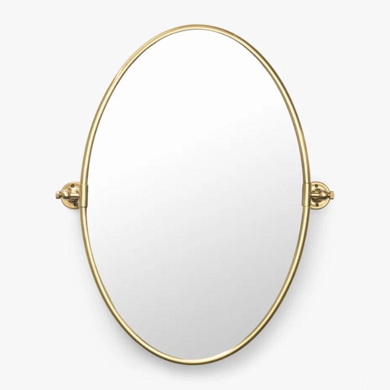 brass oval mirror