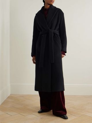 Belted Double-Breasted Wool Coat