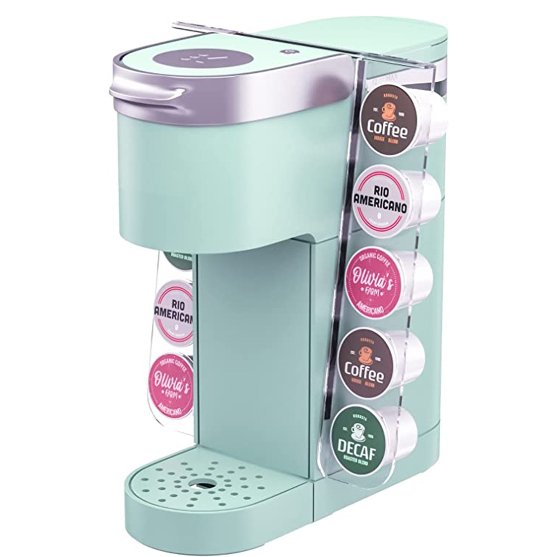 Gevoli K Cup Organizer untuk Penyajian Tunggal Keurig K-Mini dan K Mini PLUS Pembuat Kopi - Tempat Pod Kcup Akrilik Modern Hemat Ruang (Kapasitas 10 Pod)