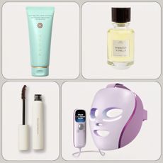 Graphic of some of the best new beauty products of the month