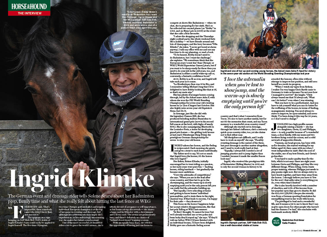 FT 2pp H&amp;amp;H interview Ingrid Klim