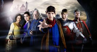 Merlin poster showing the Merlin cast