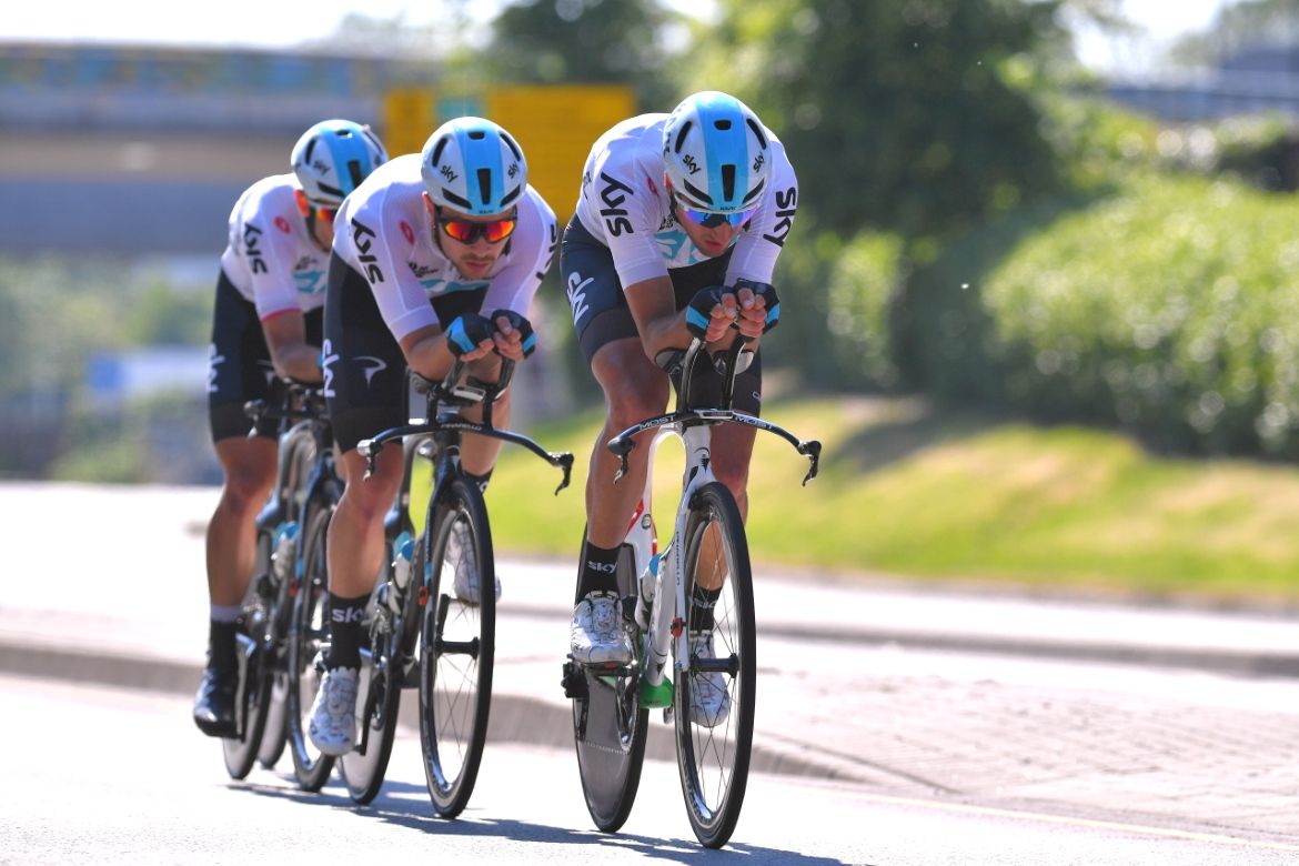 Team Sky had a crash in the Chase
