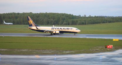 The Ryanair plane that was forced to land in Belarus.