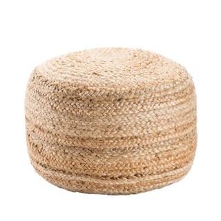 round natural pouf
