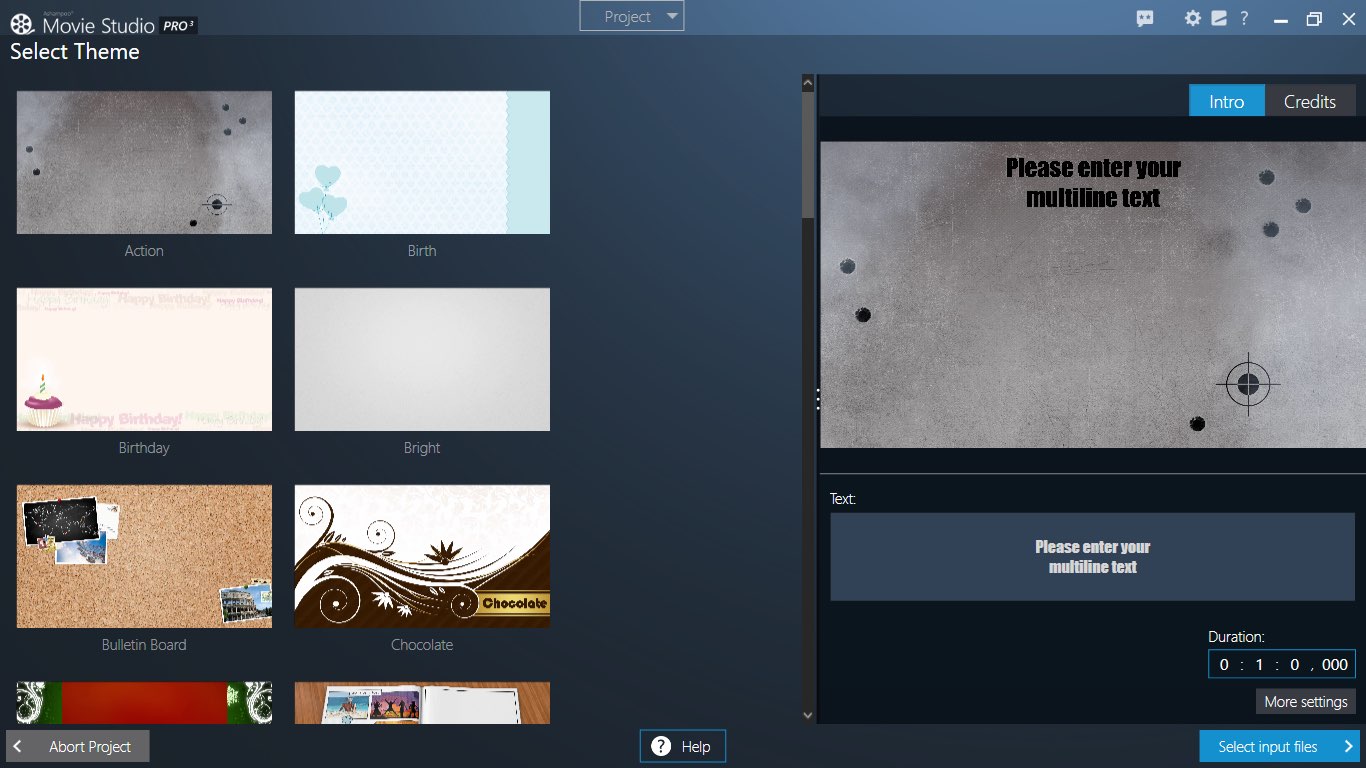 Ashampoo Movie Studio Pro 3 em nossos testes de software de edição de vídeo