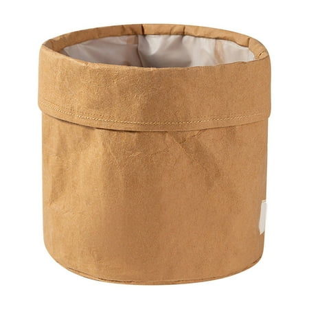 Yfgeftr Washable Kraft Paper Bag Large for Pot Plant Basket, Decorative Plant Sleeve for House Plants, Reusable and Gift-Ready for Potted Flowers