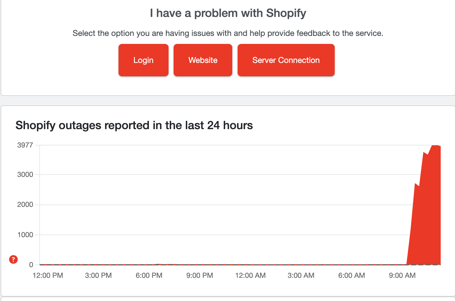 Downdetector reports