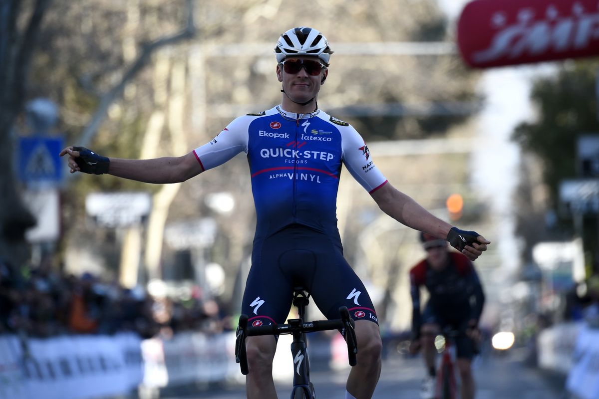 Settimana Internazionale Coppi e Bartali 2022 37th Edition 1st stage Riccione Riccione 1646 km 22032022 Mauro Schmid SUI QuickStep Alpha Vinyl Team photo Tommaso PelagalliSprintCyclingAgency2022