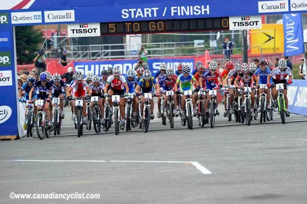 The start of the under 23 women's cross country