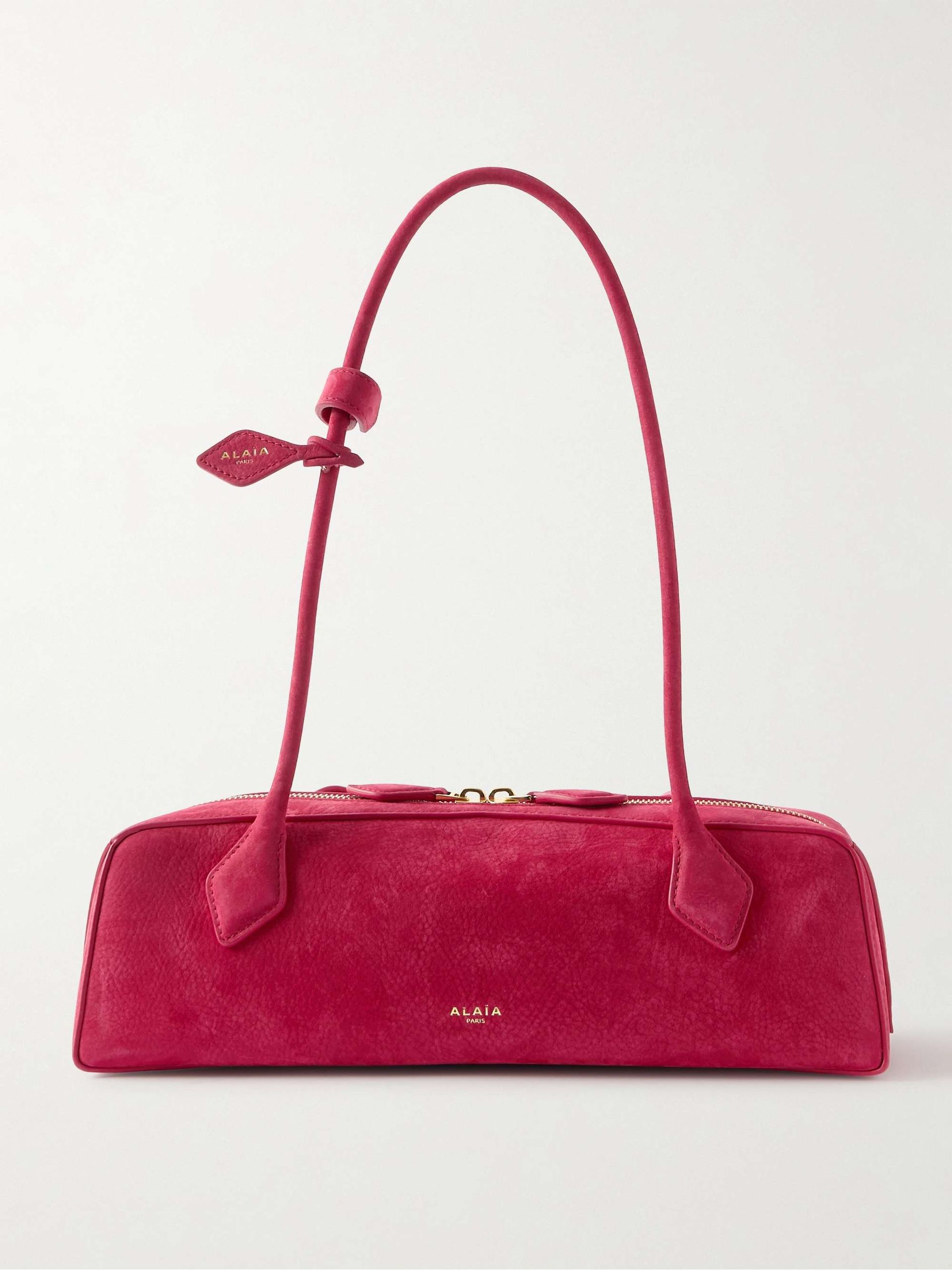 Le Teckel Medium Nubuck Shoulder Bag