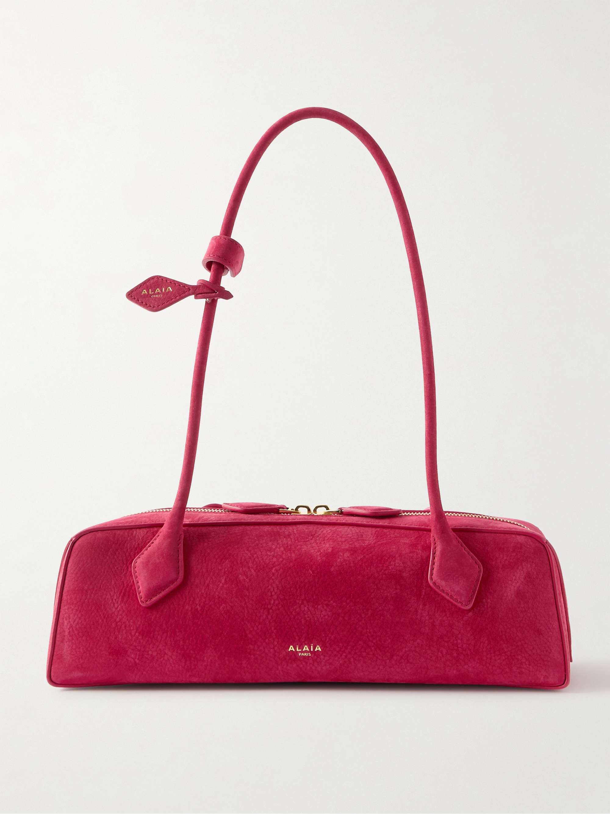 Le Teckel Medium Nubuck Shoulder Bag