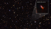 JADES-GS-z14-0 the earliest and most distant galaxy ever seen by humanity in a NIRCam image captured by the JWST