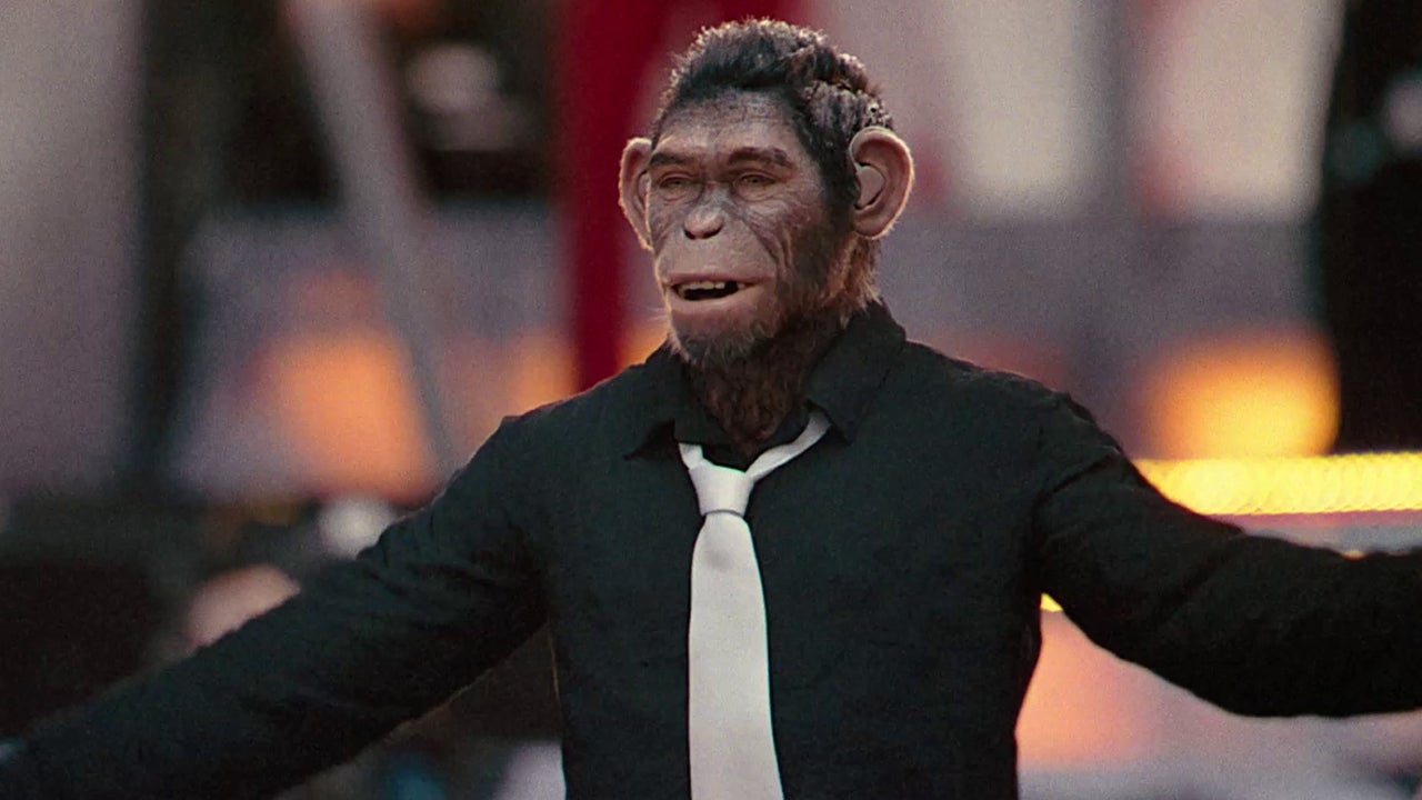 Robbie Williams depicted as a chimpanzee in semi-biographical film Better Man