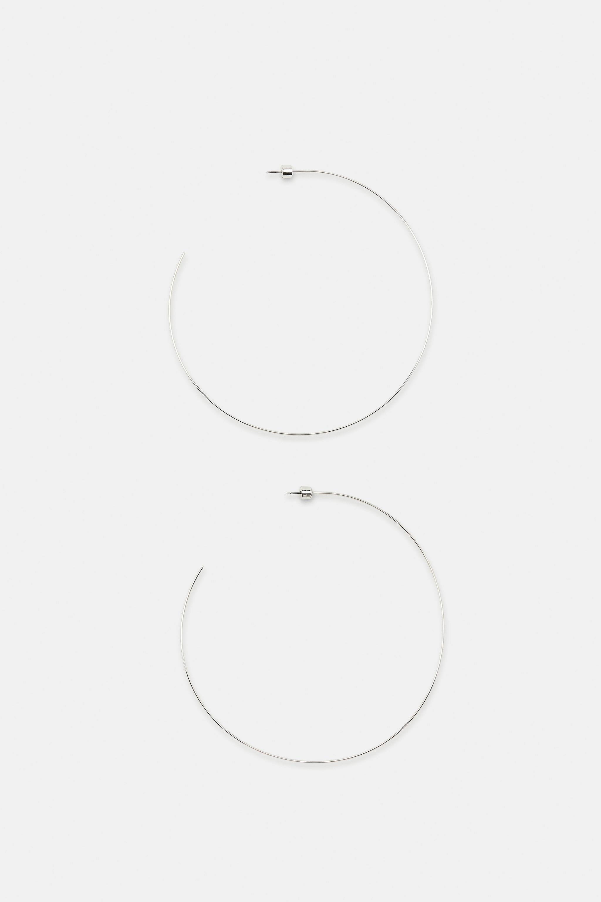 Thin Maxi Hoop Earrings