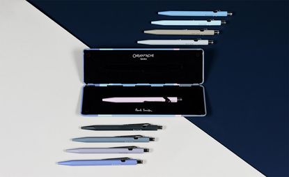 Celebrate Swiss pen makers Caran d’Ache’s 100th birthday, king of colour Paul Smith customises the brand’s iconic 849 design 