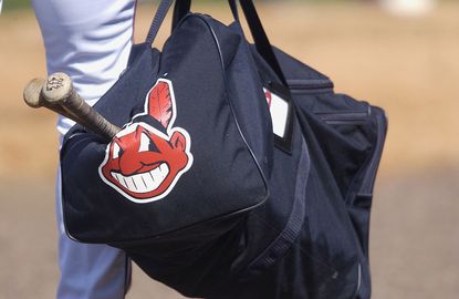 Chief Wahoo, the racist mascot for the Cleveland Indians.