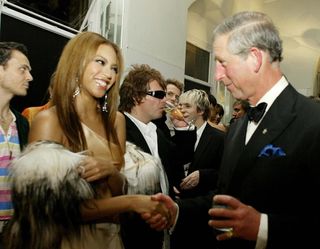 Beyonce and King Charles at Fashion Rocks on October 15, 2003