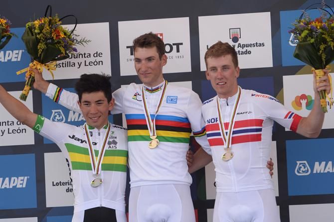 Under-23 road race podium
