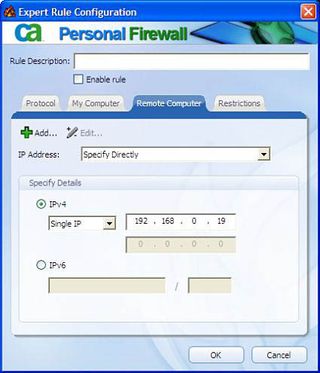 If necessary, users can configure the software block or allow others to pass through the firewall. Similar to the rule generator for example in Microsoft's Outlook, users can customize their firewall on a very granular level.