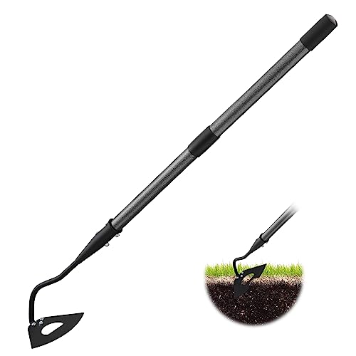 Hardened Hollow Hoe With Long Handle - 85 Inch -Heavy Duty Garden Hoes for Weeding Loosening Soil Digging Planting Ridging, Handy Hoe Garden Tool