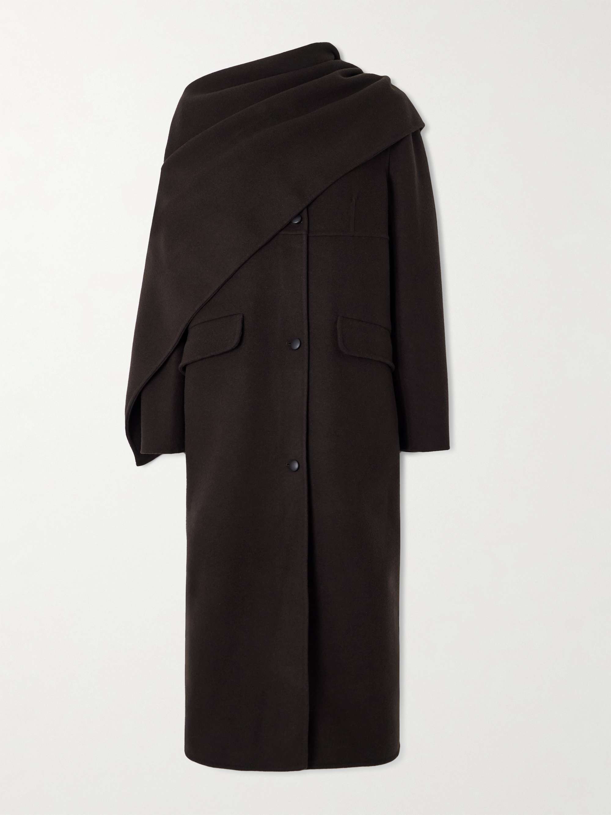 Kipling Scarf-Detailed Cashmere Coat